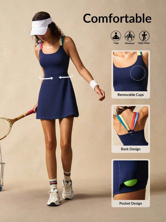 VÁY THỂ THAO POWERCOURT XANH NAVY