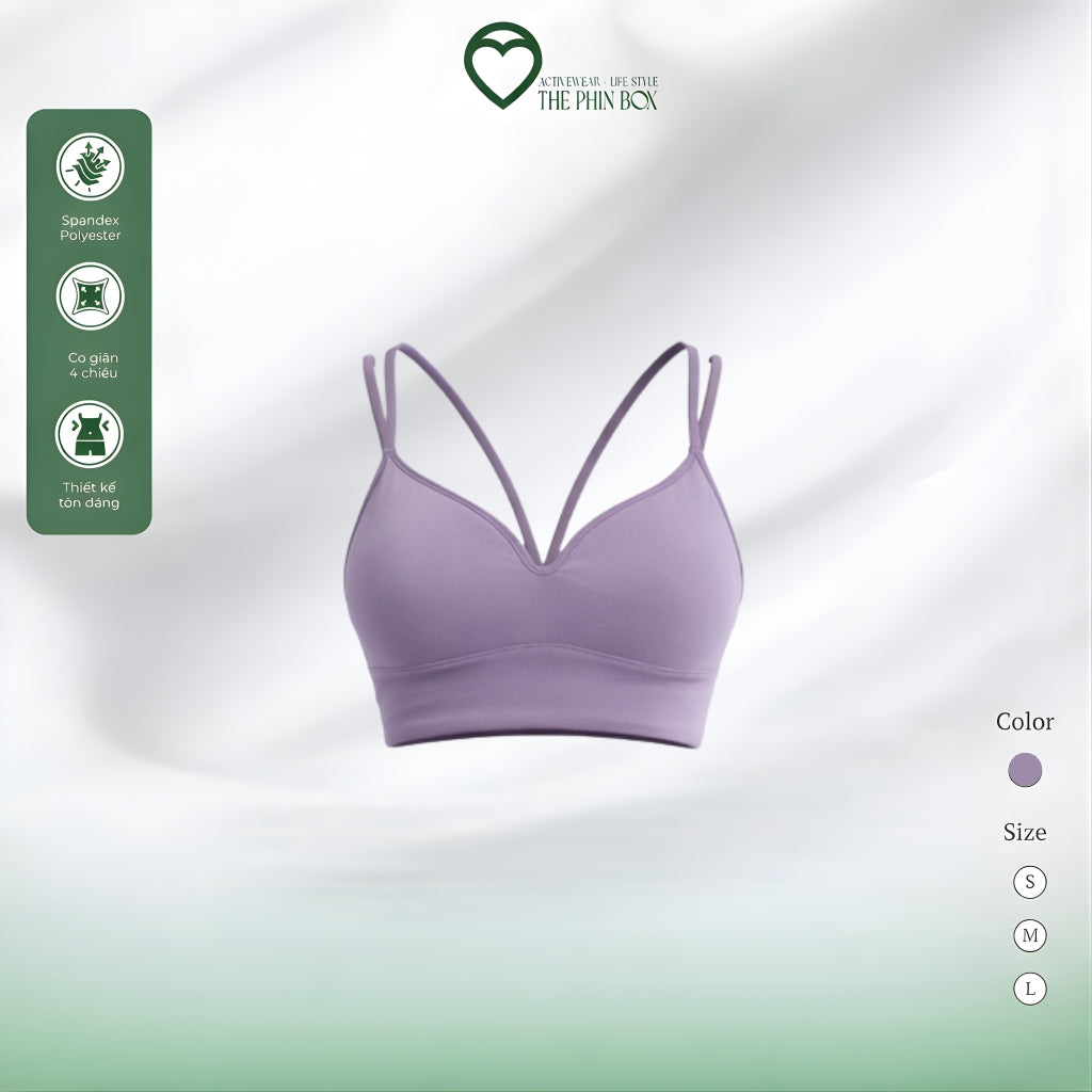 SET ĐỒ TẬP NỮ DÁNG CHUẨN TÍM TB80/TB89