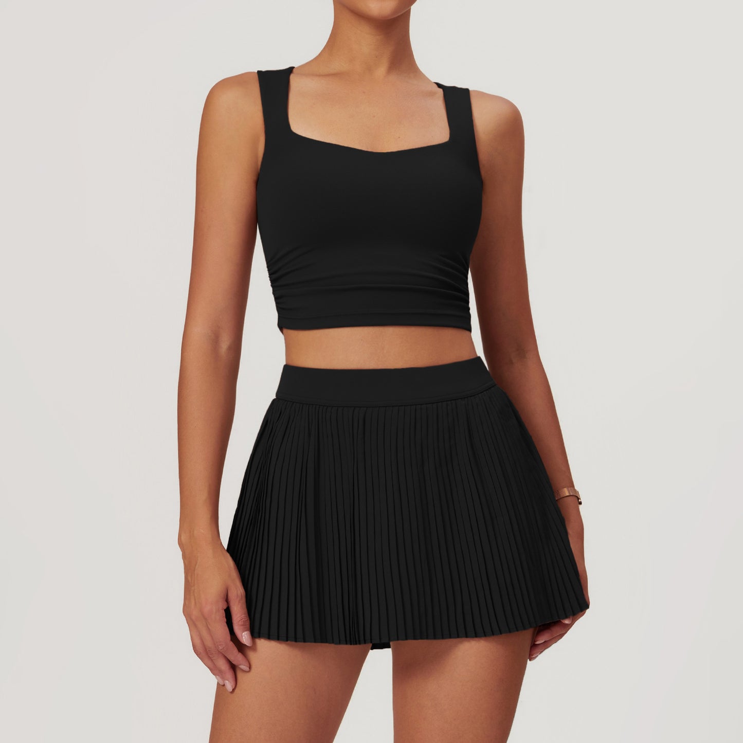 B- SET ĐỒ TẬP GYM/TENNIS - BLACK