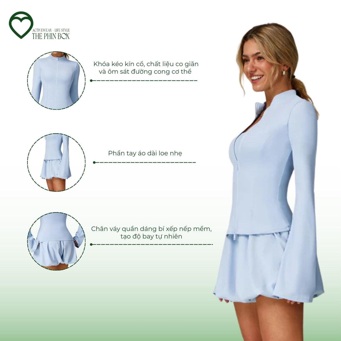 SET ĐỒ TẬP GYM TAY DÀI VÀ QUẦN BÍ XANH DƯƠNG-TB81