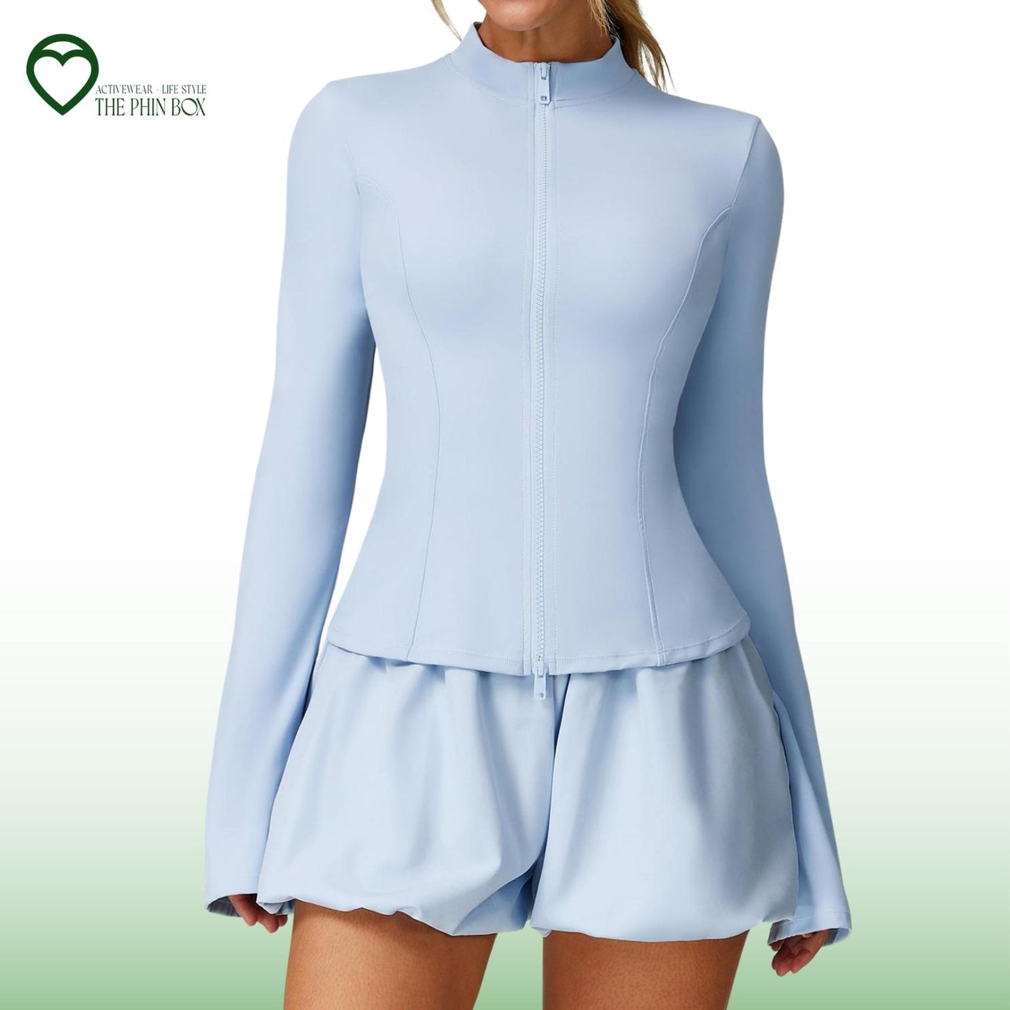 SET ĐỒ TẬP GYM TAY DÀI VÀ QUẦN BÍ XANH DƯƠNG-TB81