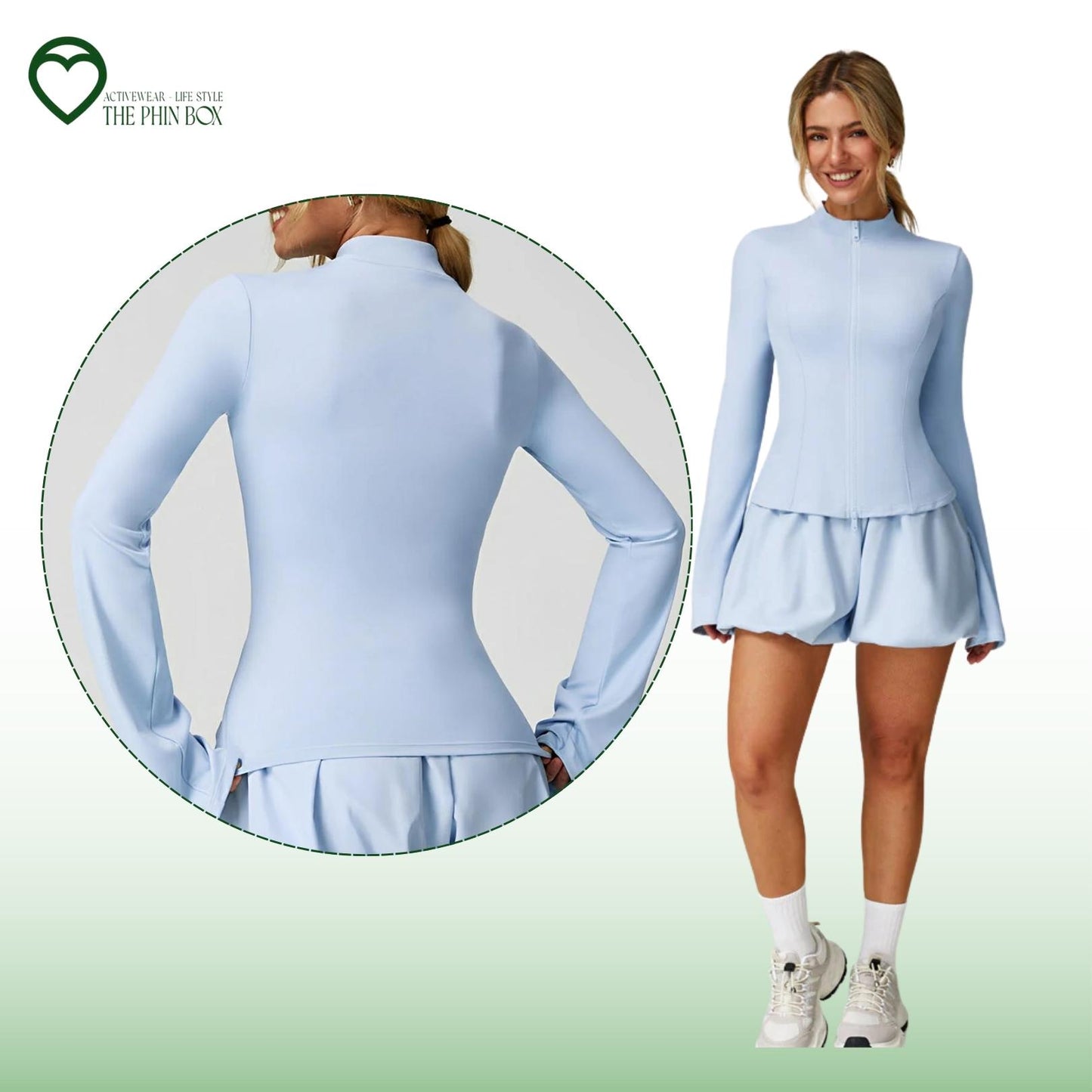 SET ĐỒ TẬP GYM TAY DÀI VÀ QUẦN BÍ XANH DƯƠNG-TB81